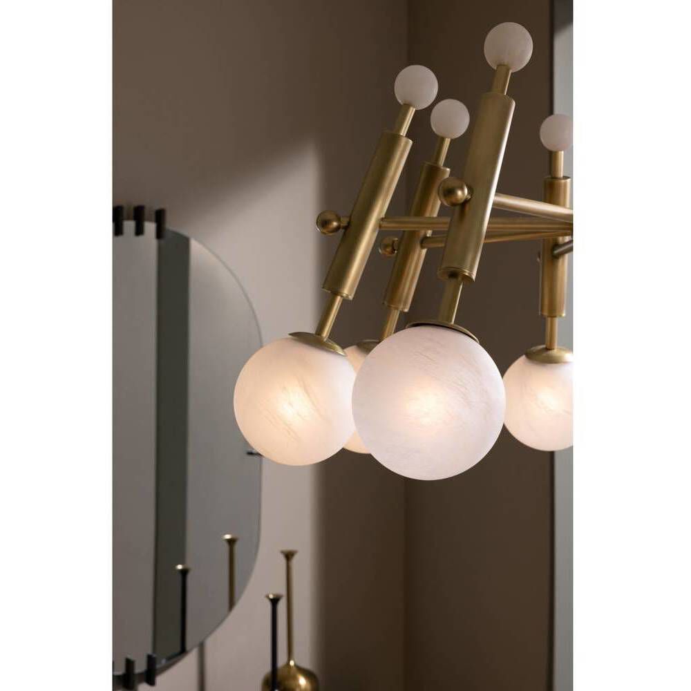 Verona 8 Light 36 inch Antique Brass Chandelier Ceiling Light