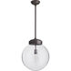 Reeves 1 Light 16 inch Aged Iron Outdoor Pendant, Large