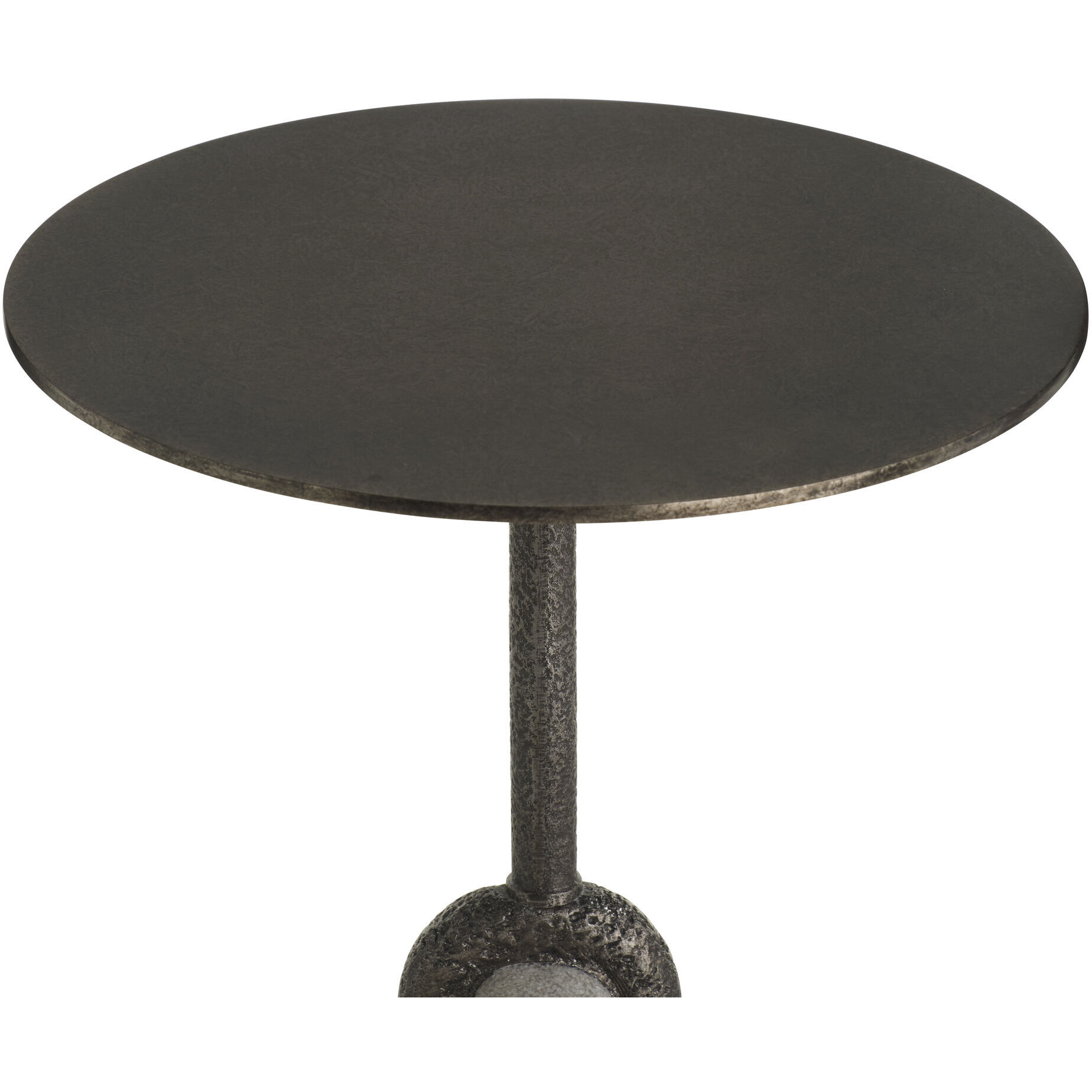 Miles 12 inch Vintage Bronze and Graphite Accent Table