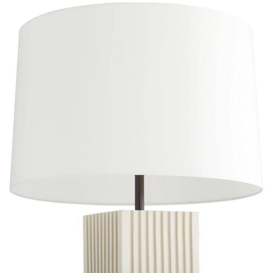 Fortunata 61 inch 150.00 watt Ivory and Heritage Brass Floor Lamp Portable Light