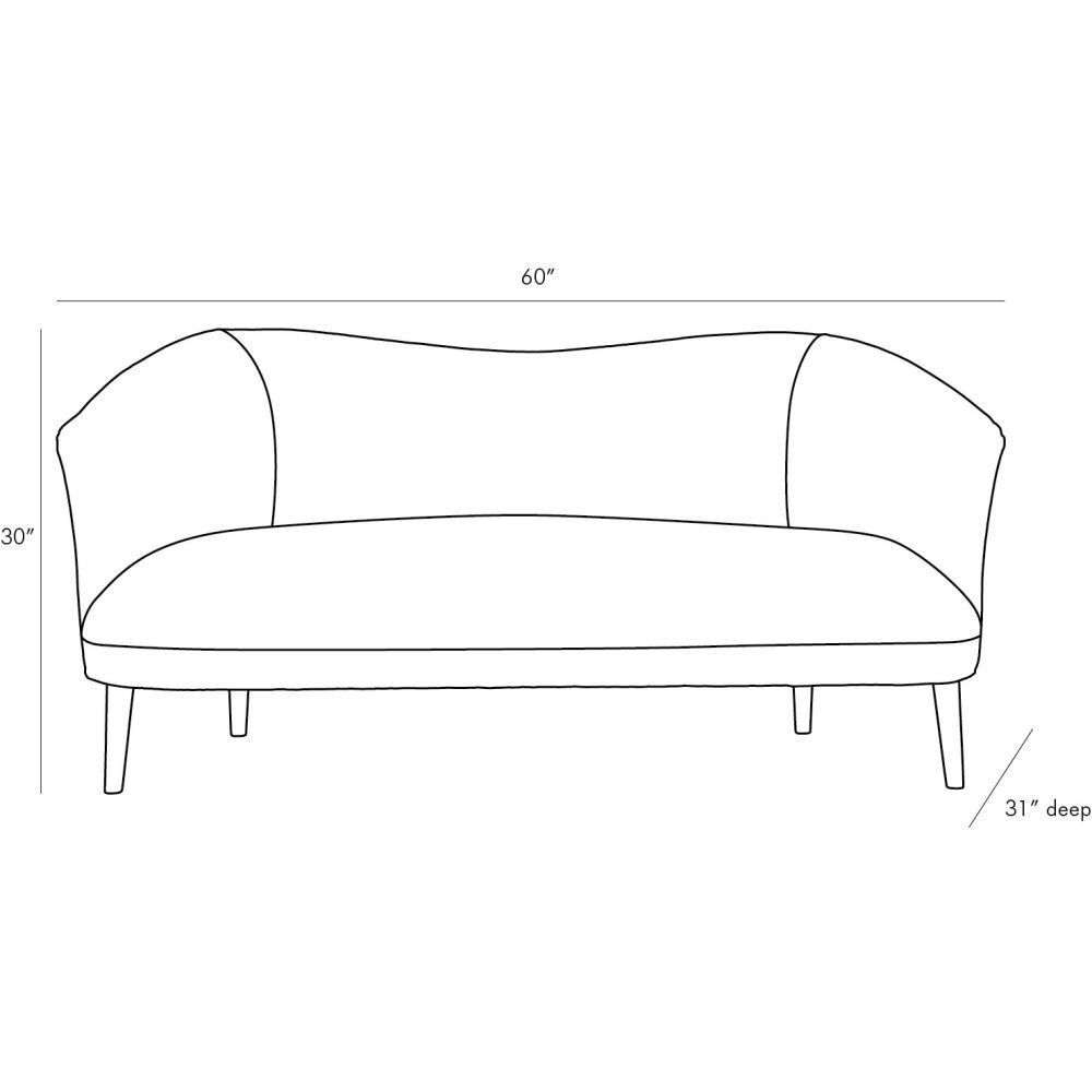 Duprey Textured Ivory Settee