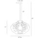 Rook 1 Light 24 inch Natural and Blackened Iron Pendant Ceiling Light, Small