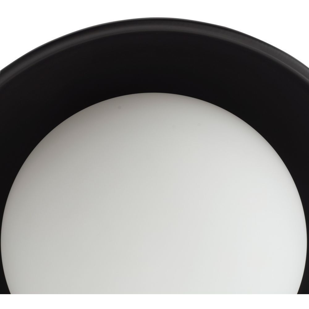 Glaze 1 Light 12 inch Antique Brass and Matte Black Ceramic Flush Mount Ceiling Light, Small