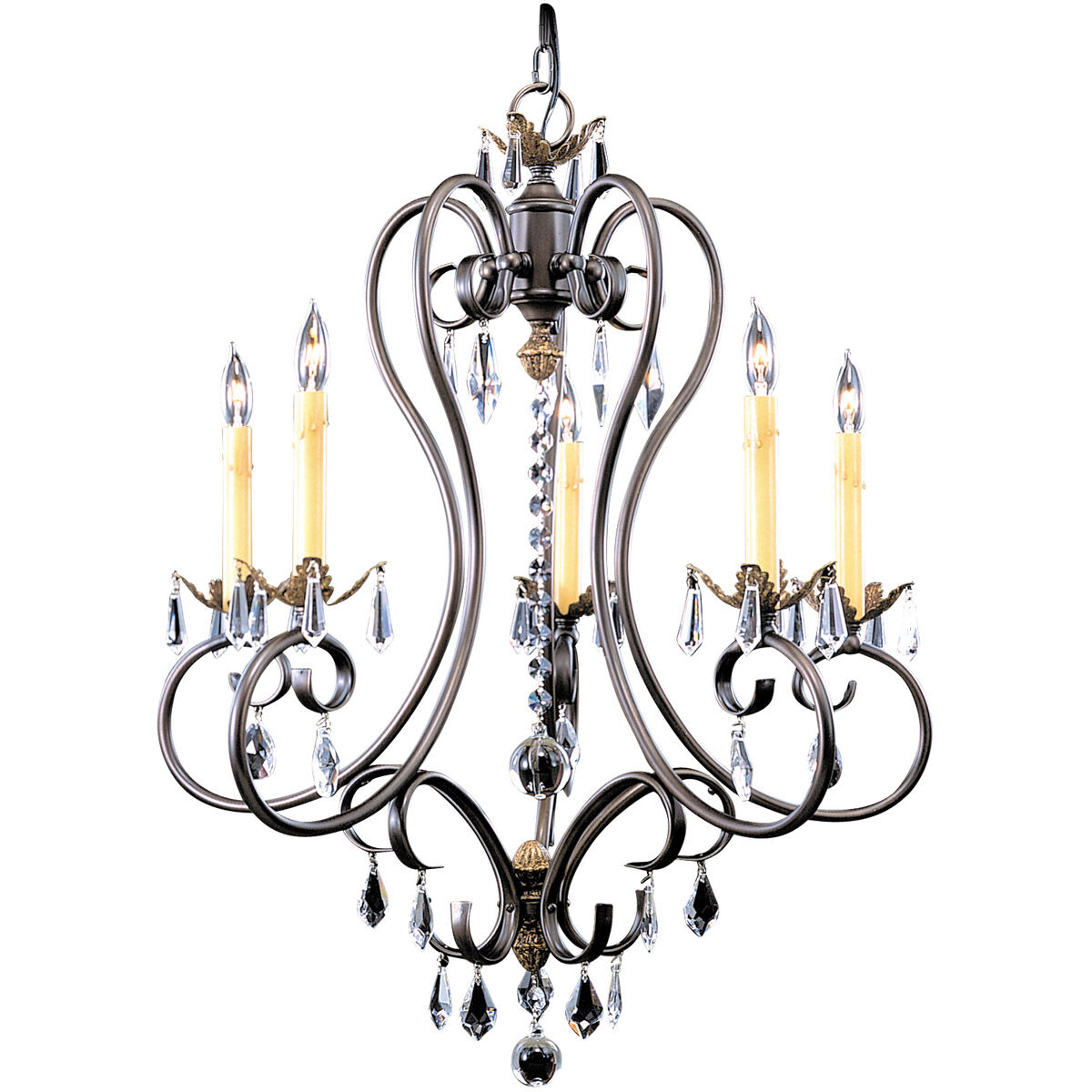 Liebestraum 5 Light 27 inch Mahogany Bronze Dining Chandelier Ceiling Light