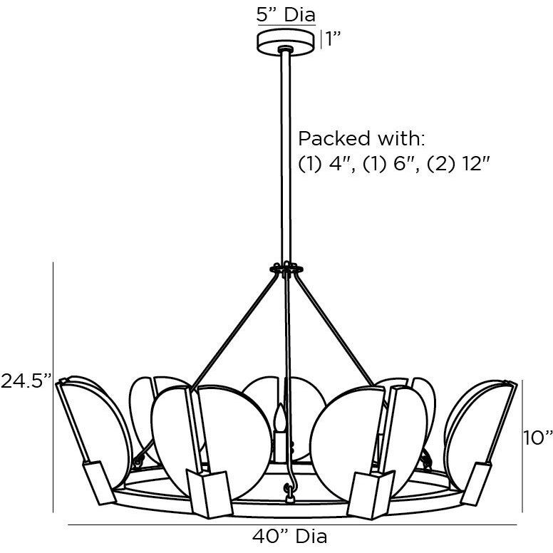 Sierra 9 Light 40 inch English Bronze Chandelier Ceiling Light