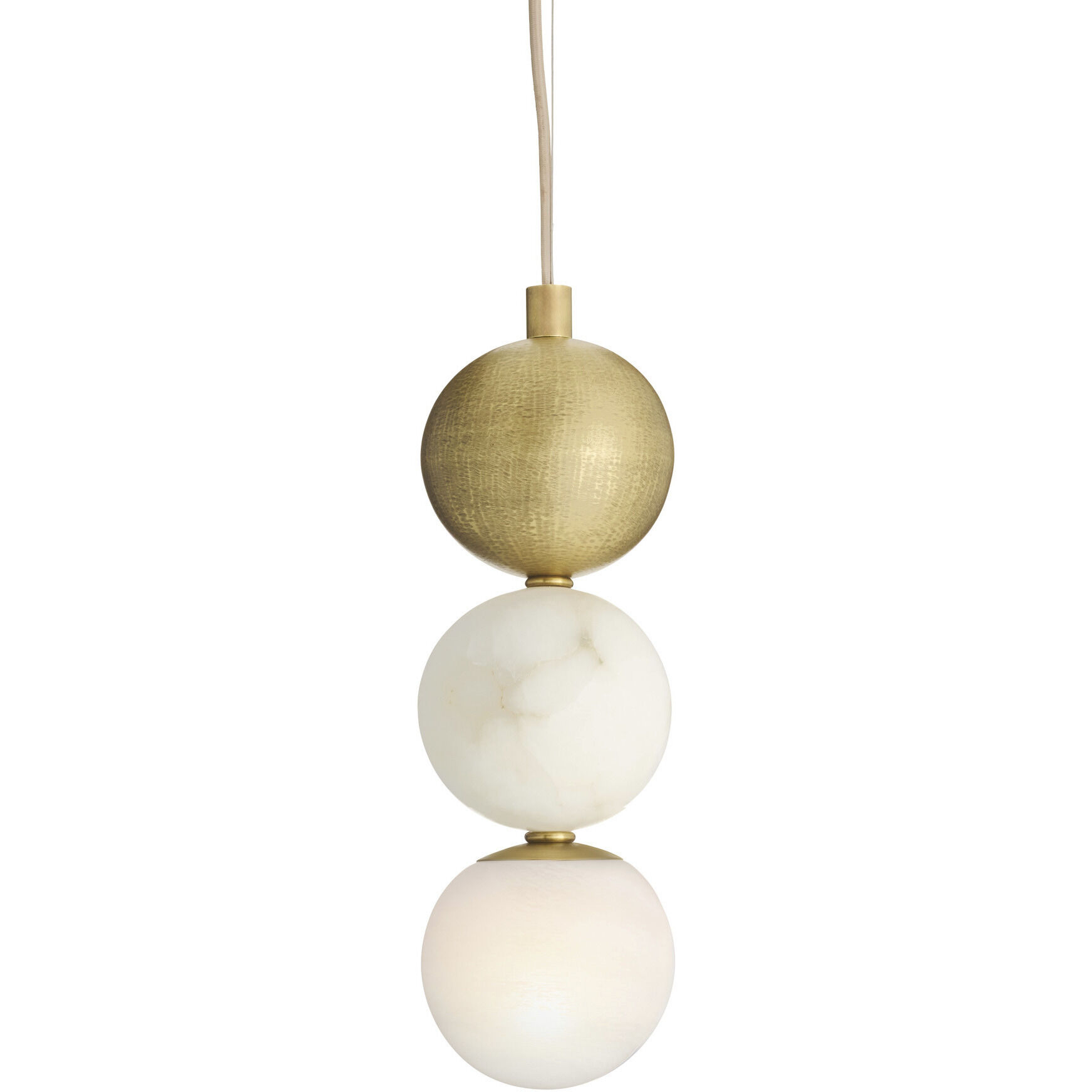 Melody 1 Light 5.5 inch White with Antique Brass Pendant Ceiling Light