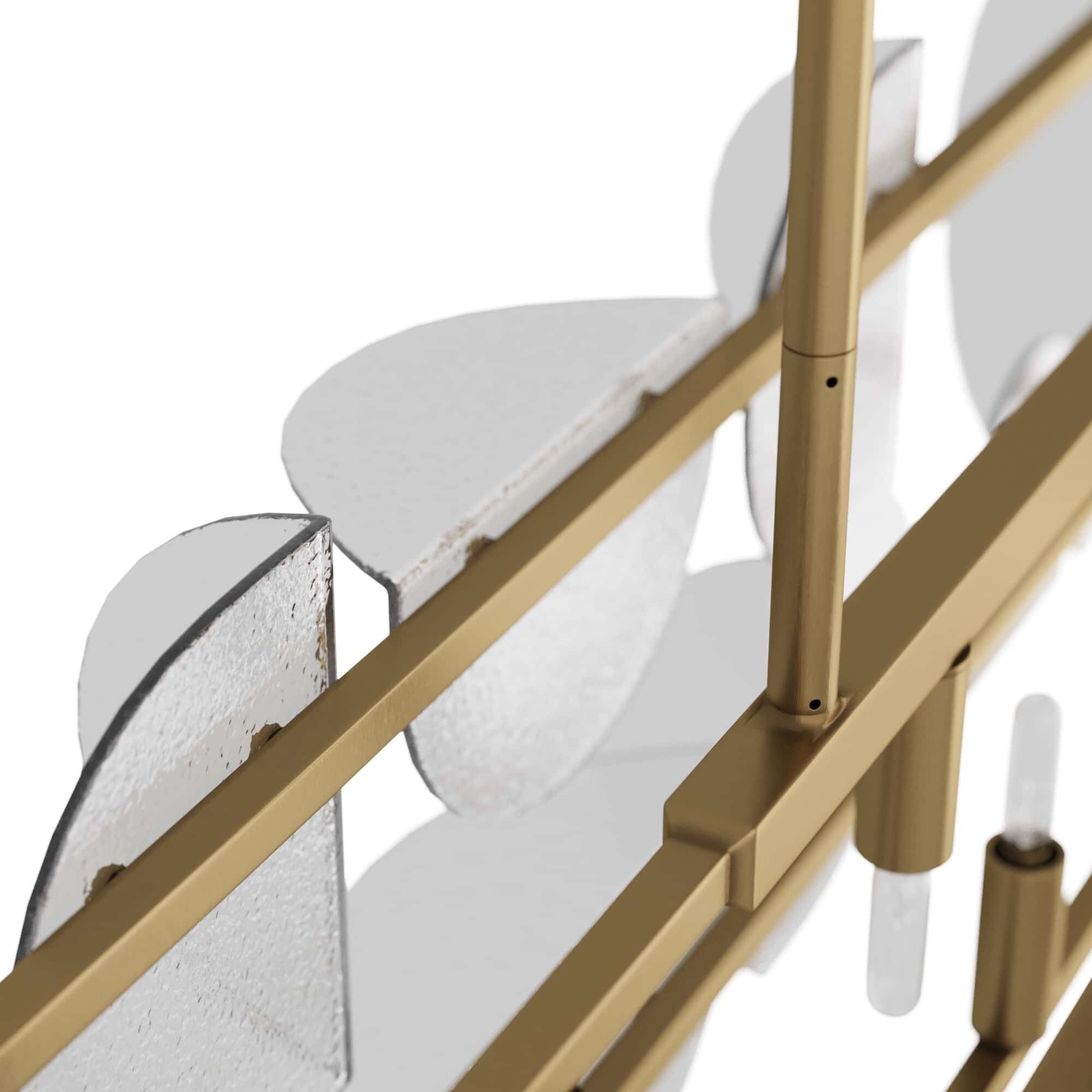 Tilley 7 Light 42.5 inch Antique Brass Linear Chandelier Ceiling Light