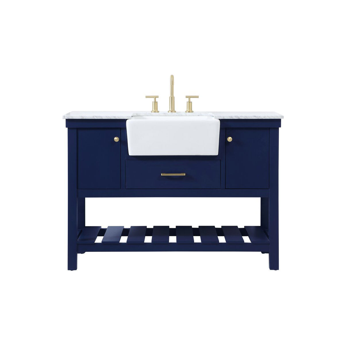 Clement 48 X 22 X 34.13 inch Blue Bathroom Vanity Cabinet