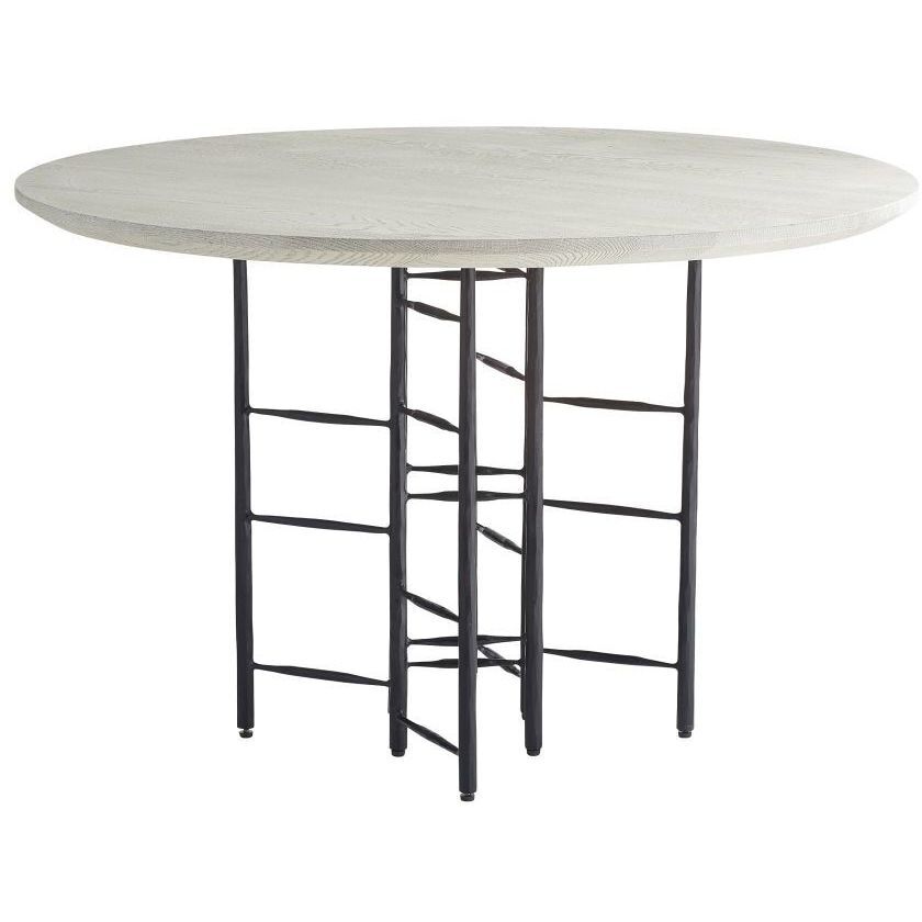 Enito 48 inch Smoke Oak Wood and Blackened Iron Entry Table