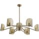 Natasha 9 Light 43 inch Antique Brass Chandelier Ceiling Light