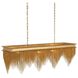 Heiress 6 Light 48 inch Antique Brass Linear Chandelier Ceiling Light