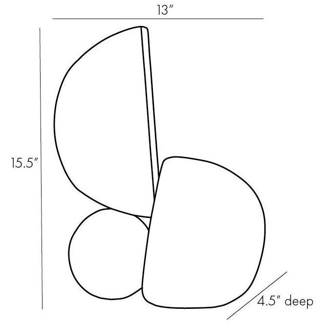Hiroshi 15.5 X 13 inch Sculpture