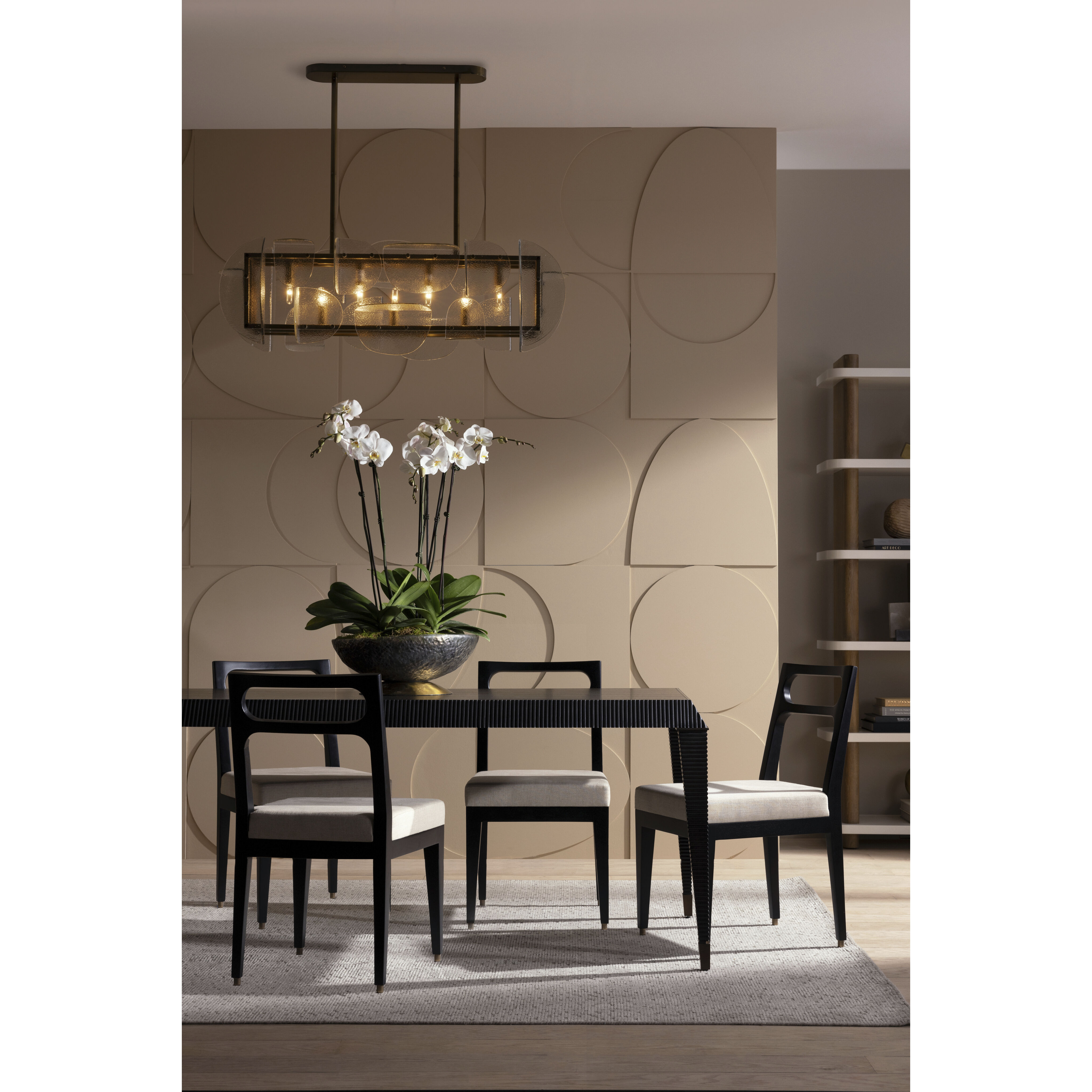 Tilley 7 Light 42.5 inch Antique Brass Linear Chandelier Ceiling Light