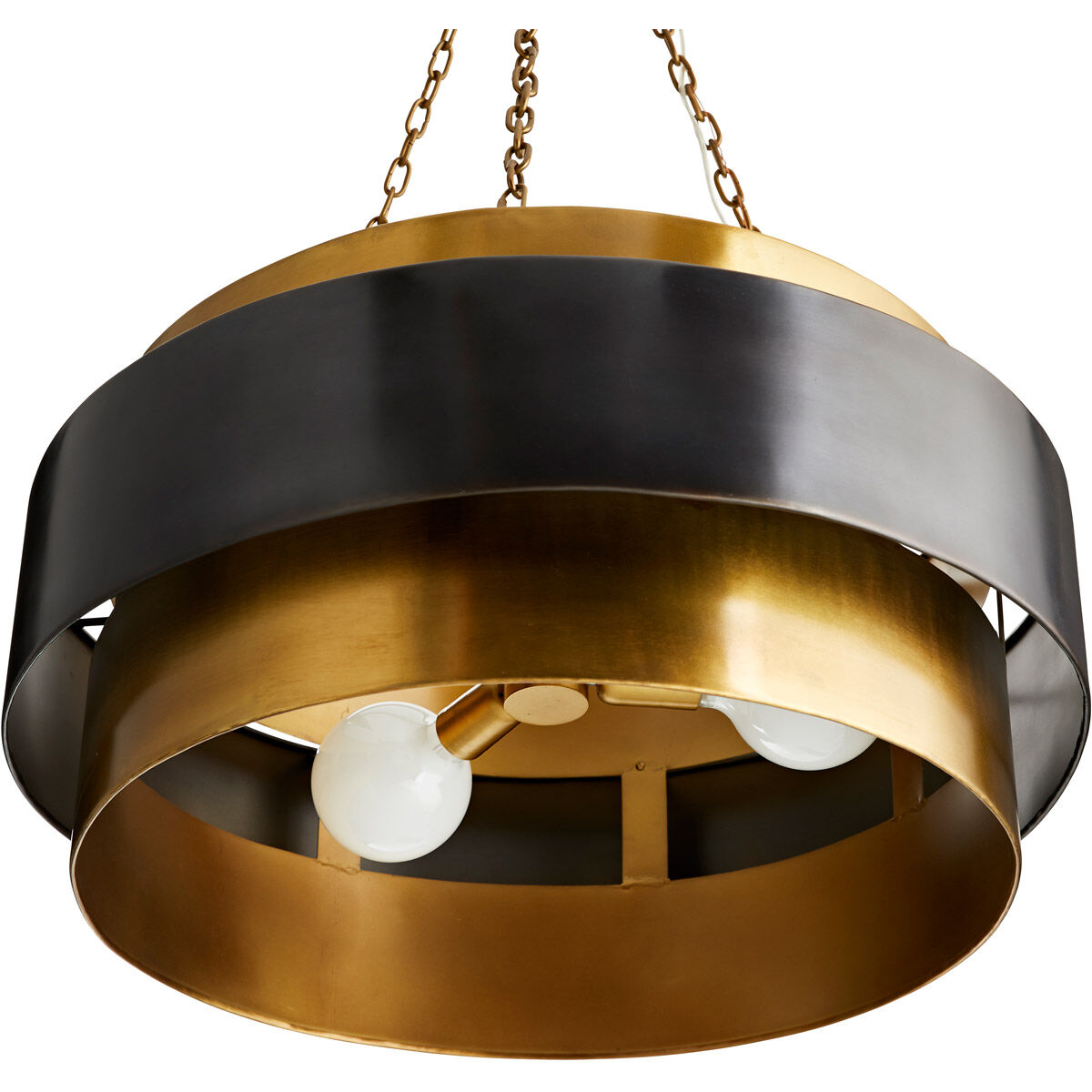 Nolan 4 Light 30 inch Vintage Brass Pendant Ceiling Light, Large
