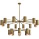 Loryn 20 Light 52 inch Antique Brass Chandelier Ceiling Light