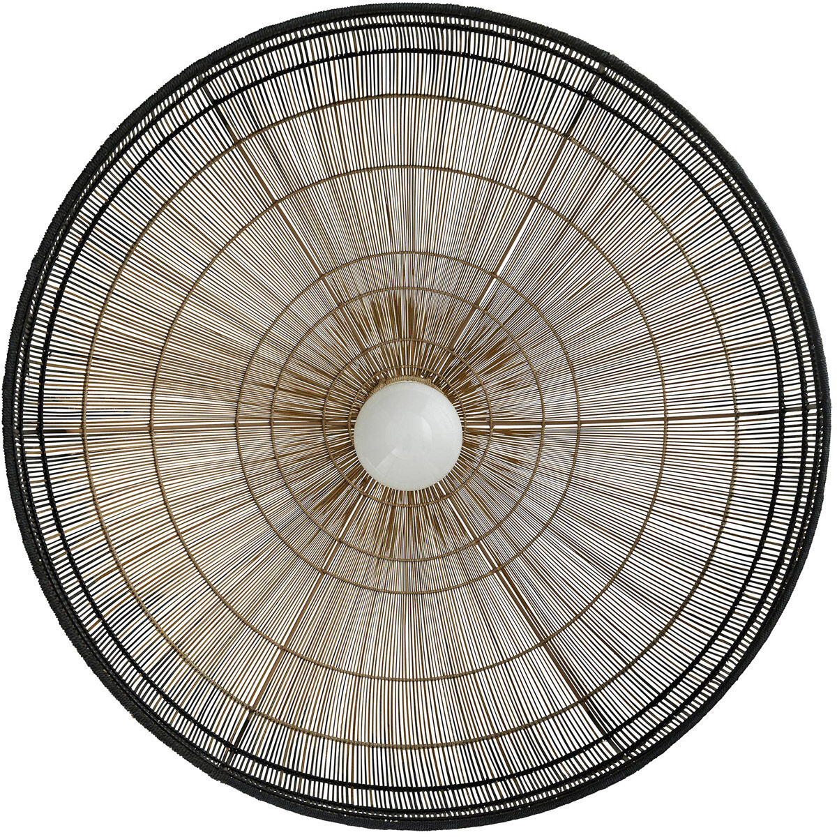 Swami 1 Light 32 inch Natural and Black Ombre with Antique Brass Pendant Ceiling Light, Large