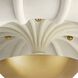 Camella 1 Light 18 inch Ivory and Antique Brass Flush Mount Ceiling Light, Small