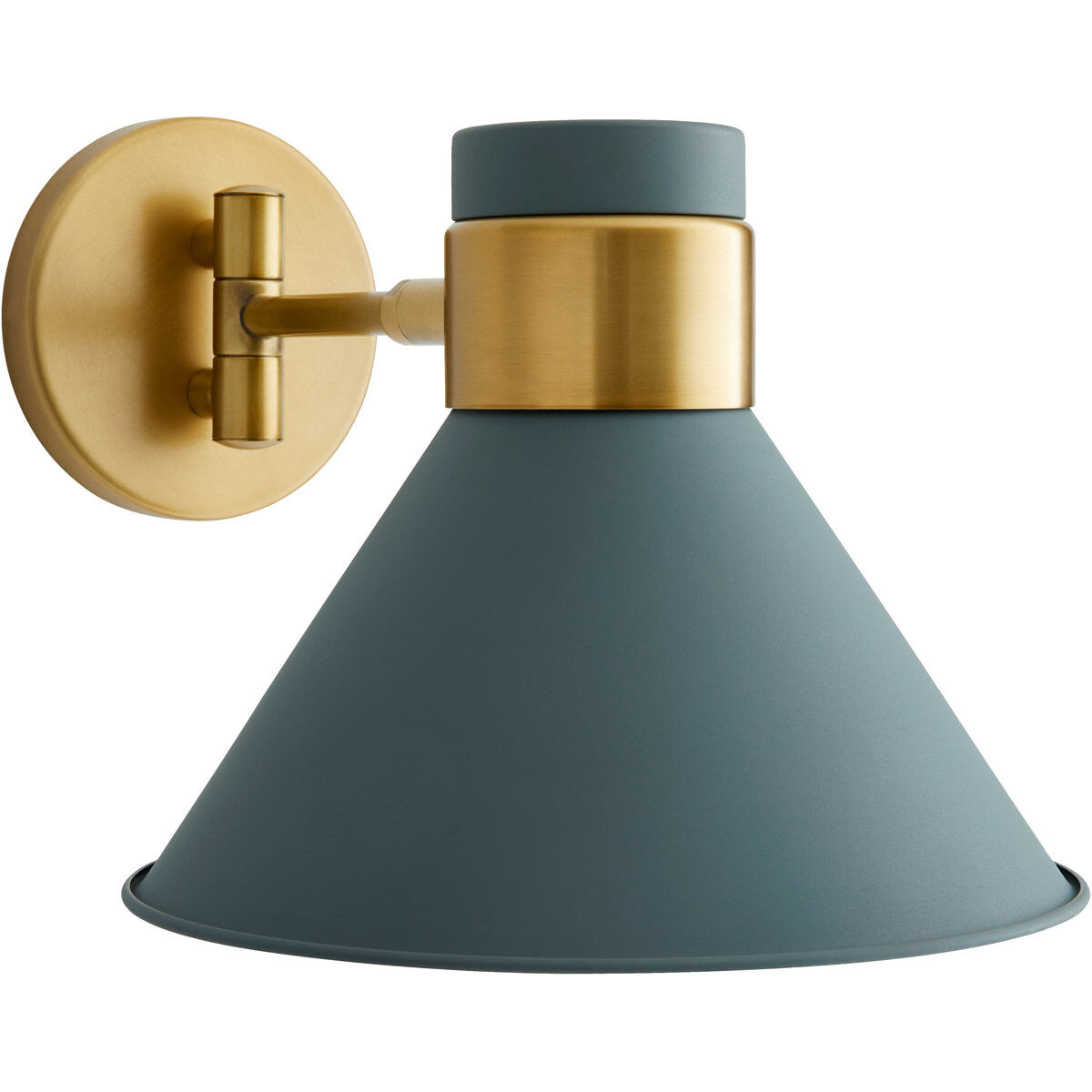 Lane 1 Light 15 inch Cadet Blue/Antique Brass Sconce Wall Light