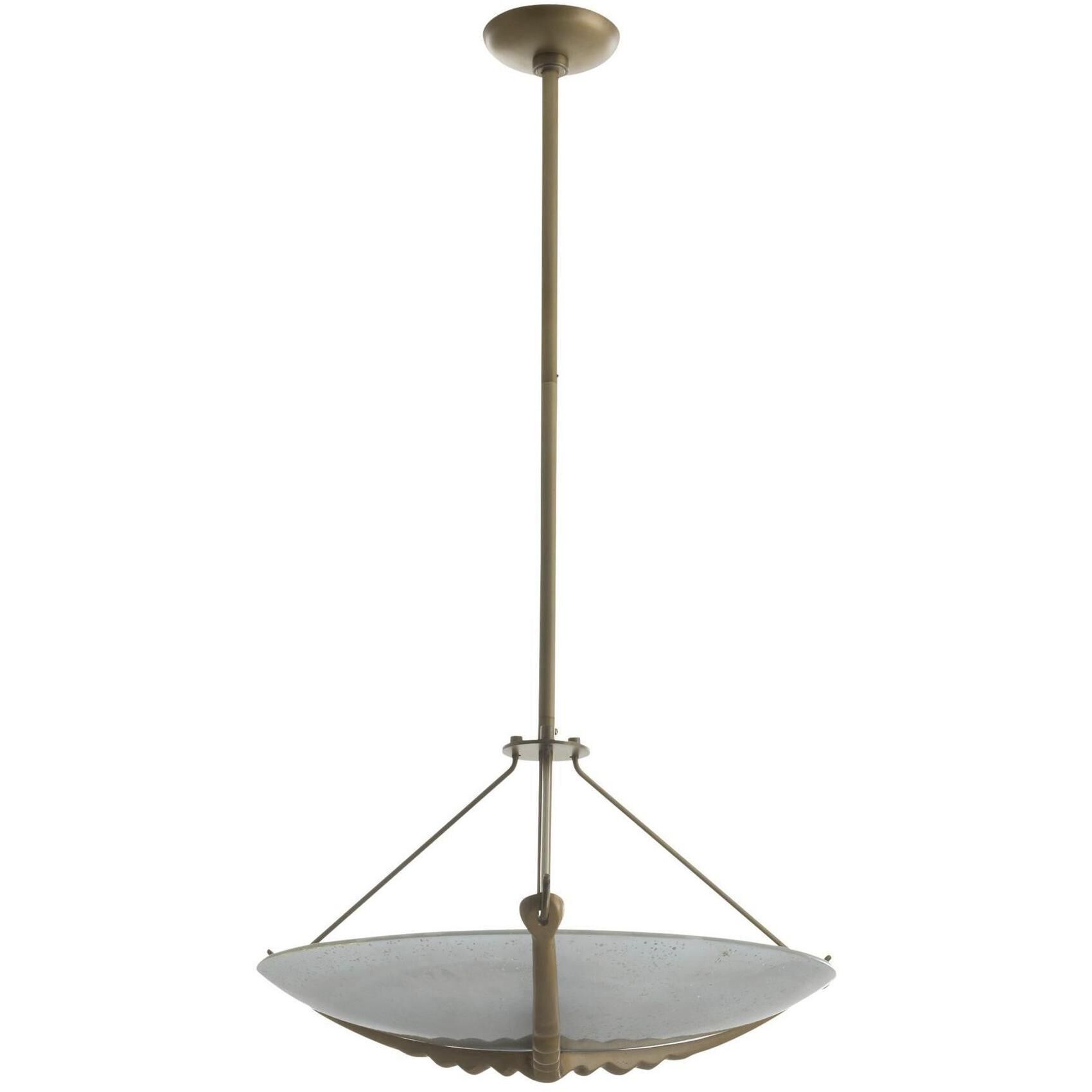 Karlsen 3 Light 23 inch Antique Brass Semi-Flush Mount Ceiling Light