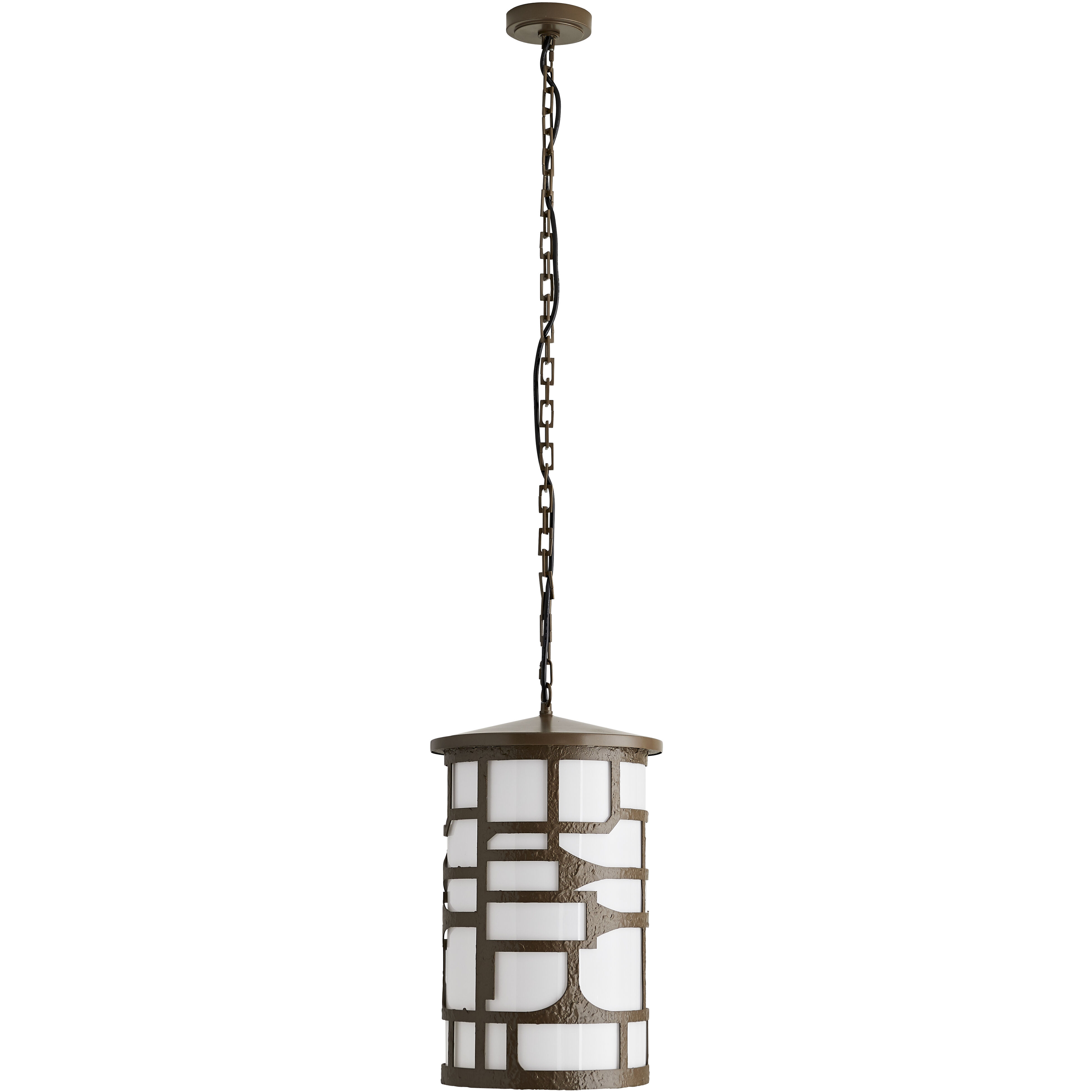 Shani 3 Light 13.5 inch Aged Brass Outdoor Pendant