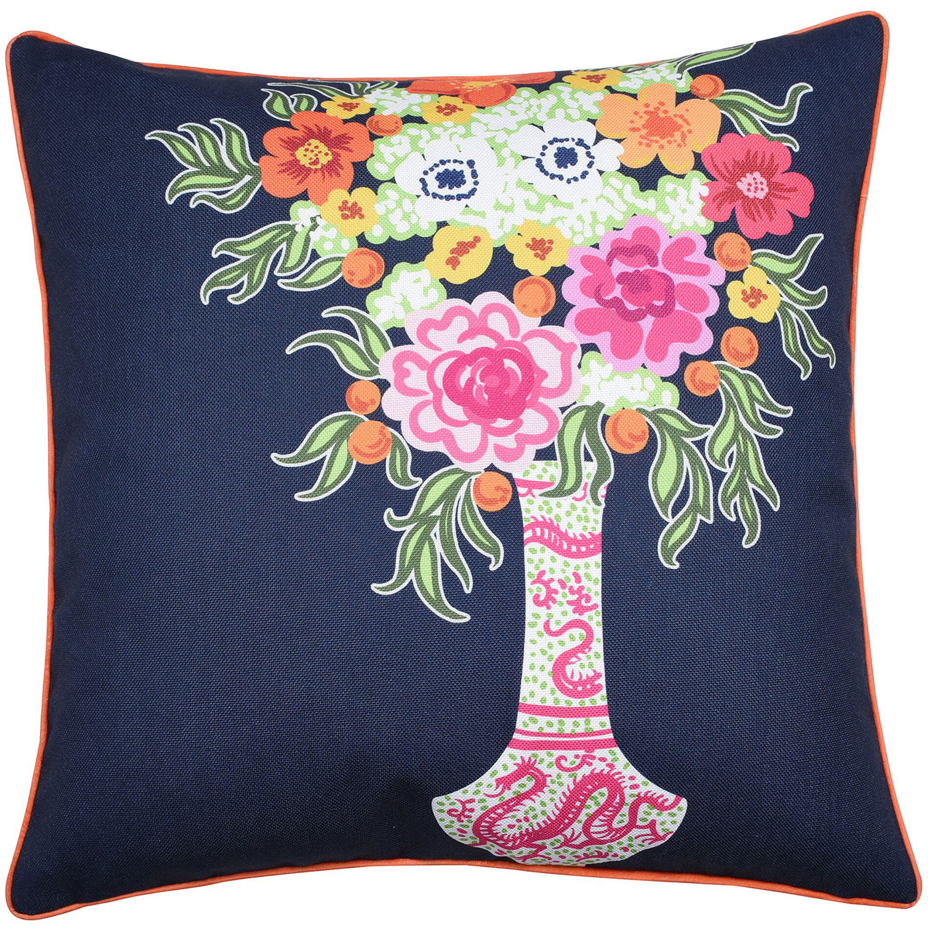 Dann Foley 24 inch Navy Throw Pillow
