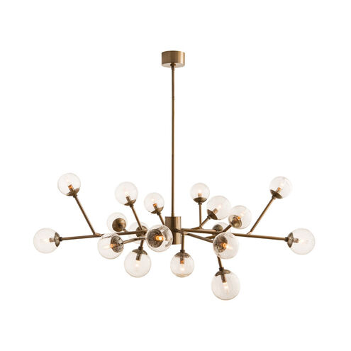Dallas 18 Light 58 inch Vintage Brass Chandelier Ceiling Light