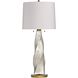 Scylla 34 inch 100 watt Silver Luster and Antique Brass Table Lamp Portable Light