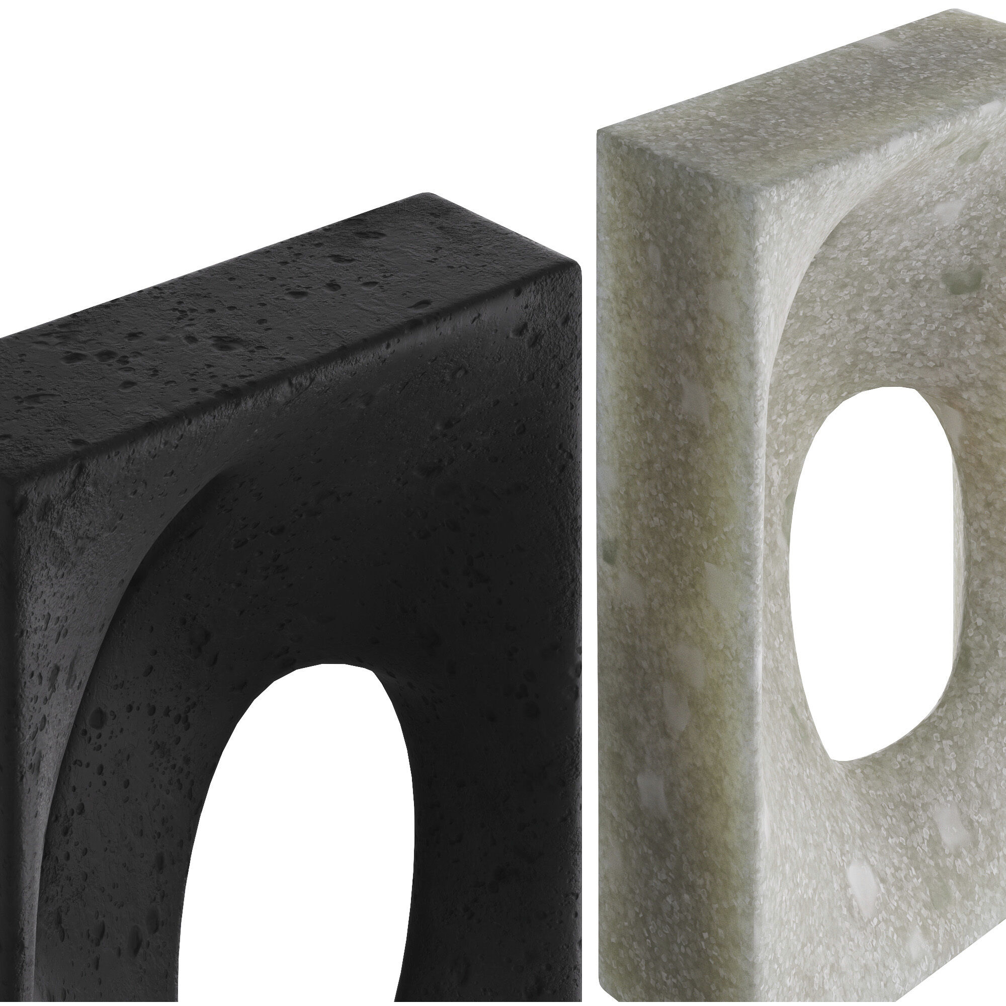 Bondi 7 X 4 inch Charcoal Bookends, Set of 2