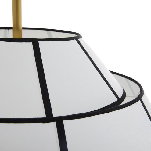 Morten 1 Light 21 inch White and Antique Brass Pendant Ceiling Light