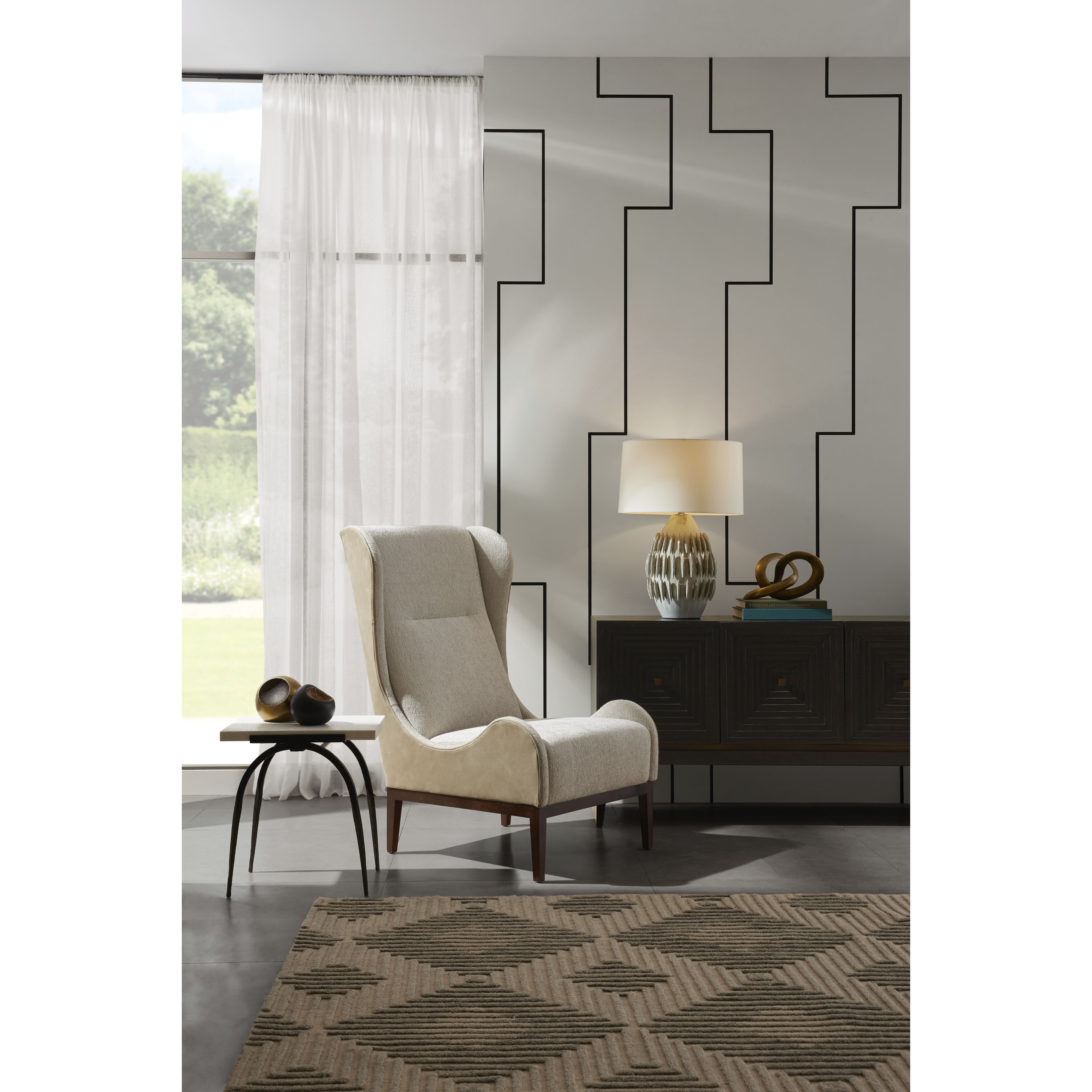 Pawnee 27 inch 150.00 watt Laurel Reactive Lamp Portable Light