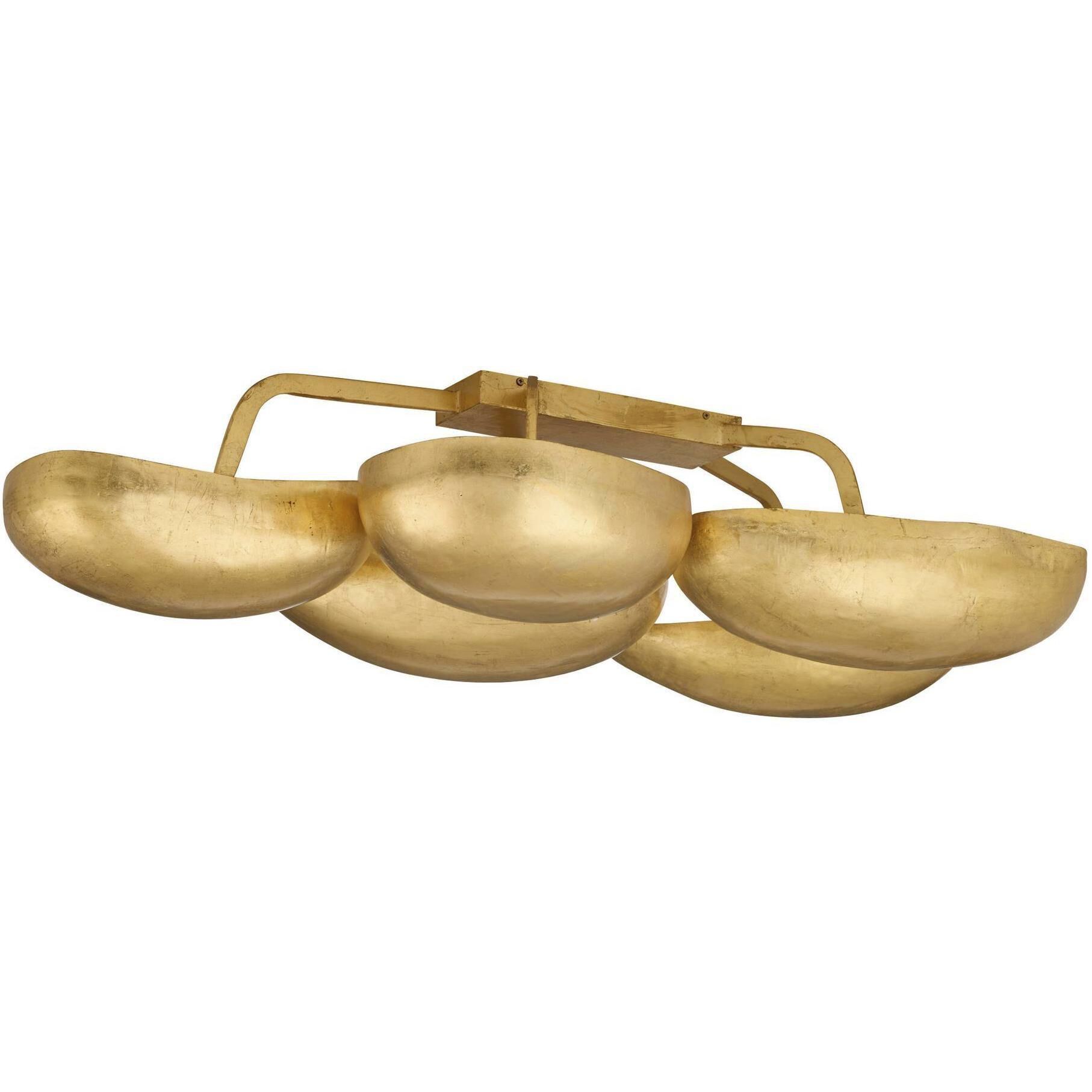 Theo 13 Light 54.5 inch Gold Leaf Flush Mount Ceiling Light