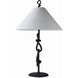 Dutton 150.00 watt Blackened Iron Table Lamp Portable Light