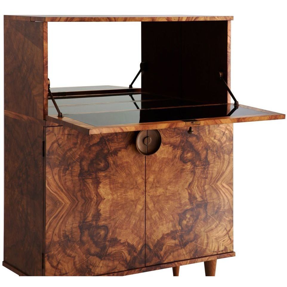 Manhattan 37 inch Toffee Burl Cocktail Cabinet