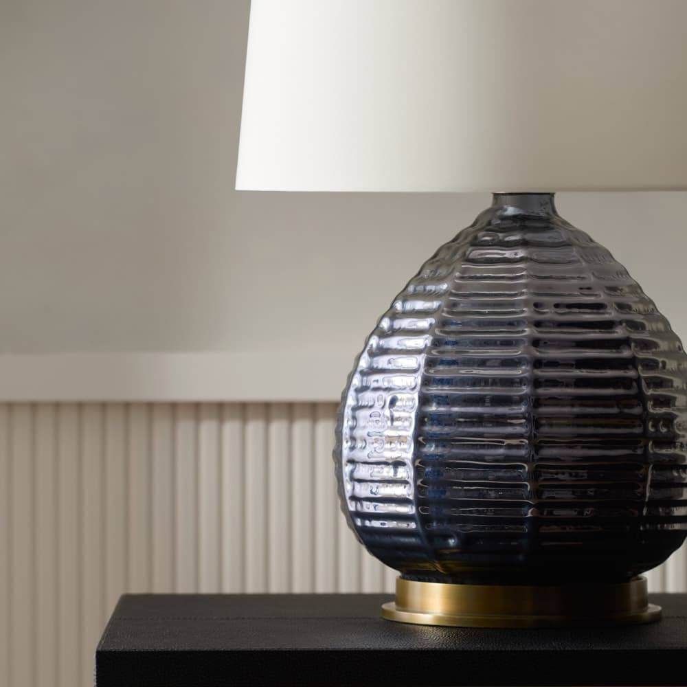 Juliette 26.5 inch 150.00 watt Flint Luster and Antique Brass Table Lamp Portable Light