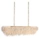 Cabo 6 Light 57 inch Ivory and Antique Brass Linear Chandelier Ceiling Light