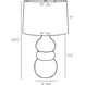 Basilio 29.5 inch 150.00 watt Ivory Crackle Lamp Portable Light