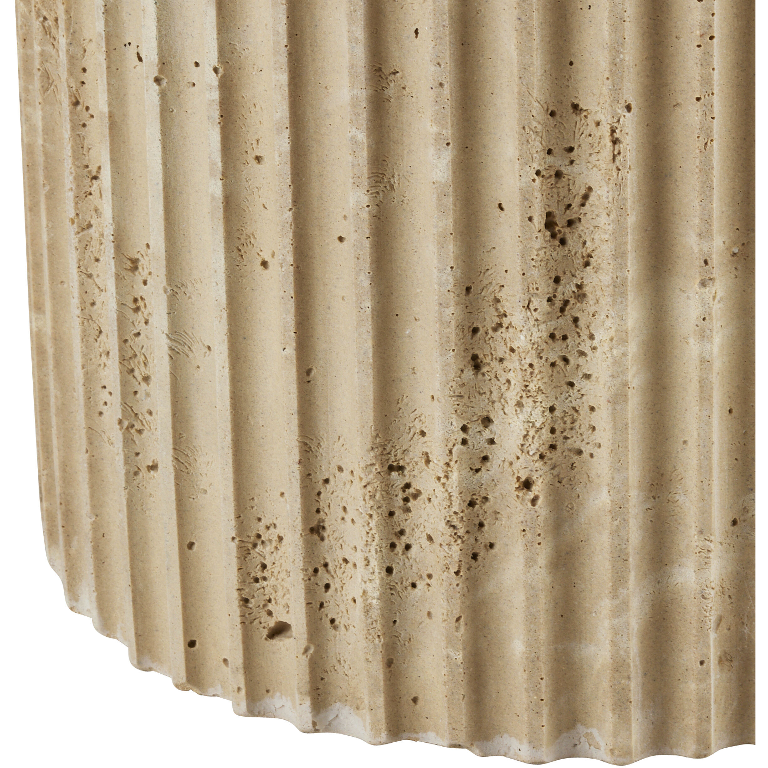 Carmello 14.5 inch Chai Travertine Accent Table