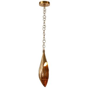 Clayton 1 Light 6 inch Vintage Brass Pendant Ceiling Light