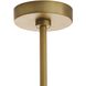 Lexa 3 Light 40 inch Vintage Brass Pendant Ceiling Light