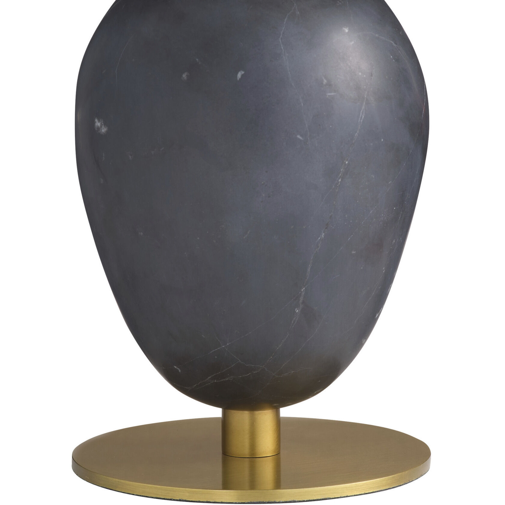 Aubrey 26.5 inch 150.00 watt Black and Gray Flower Marble with Antique Brass Table Lamp Portable Light