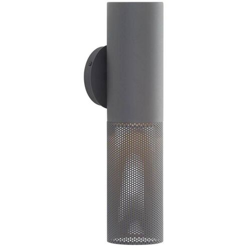 Punch 1 Light 18 inch Marine Grade Aged Graphite Outdoor Sconce, Small