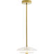 Mohegan 1 Light 12 inch Clear and Antique Brass Pendant Ceiling Light