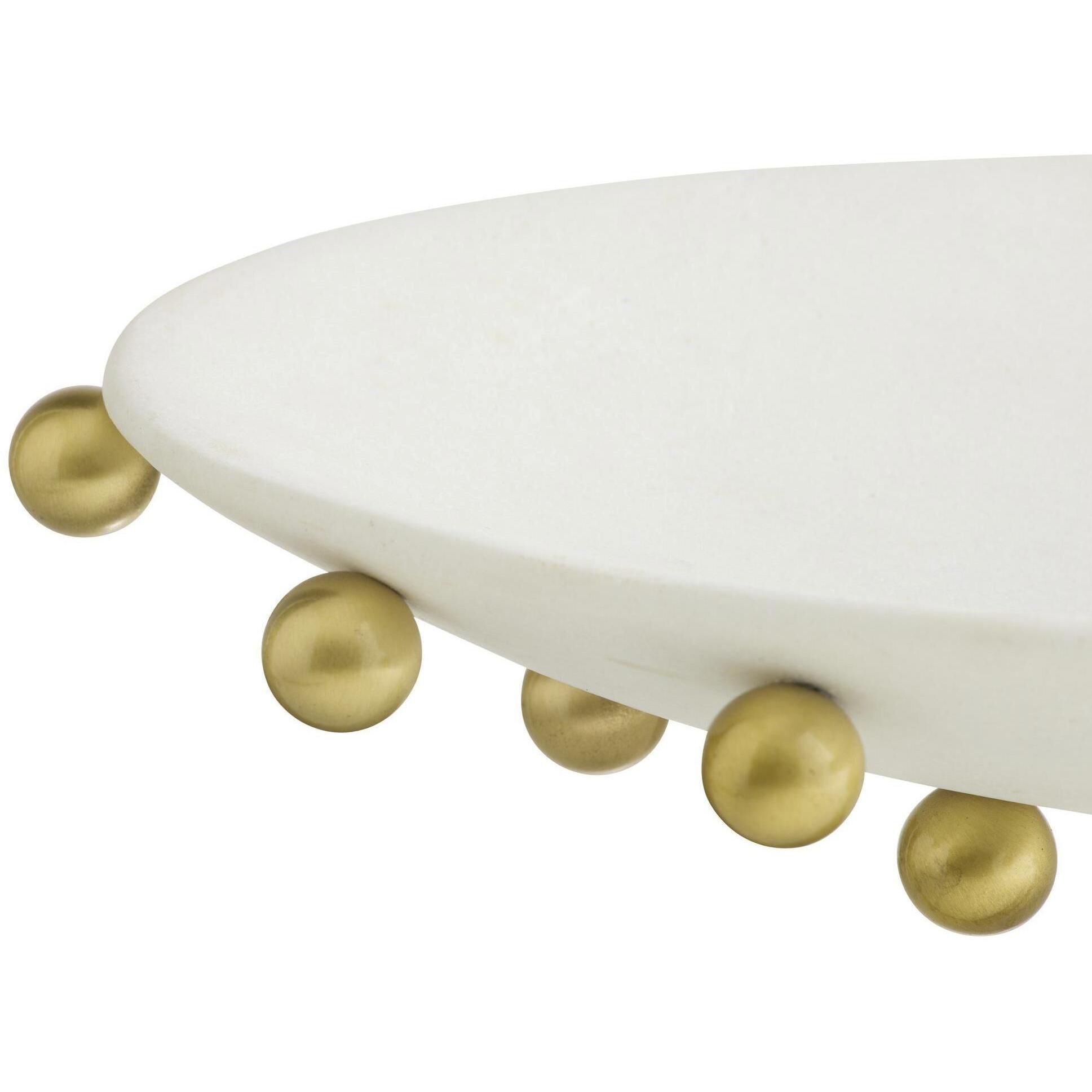 Katherine Ivory and Antique Brass Centerpiece