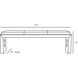 Raul 19 inch Graphite Bench