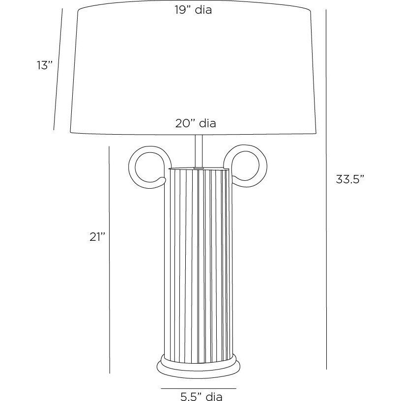 Eros 150.00 watt Sand Table Lamp Portable Light