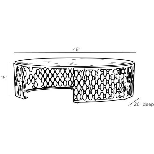 Onze 48 X 16 inch White Coffee Table