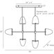 Alazani 35 X 28.5 inch Antique Brass Linear Chandelier Ceiling Light