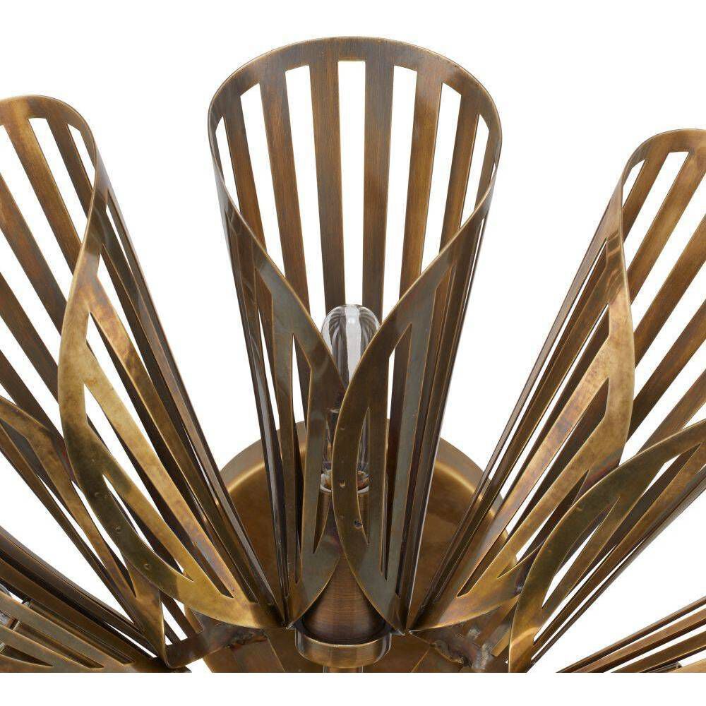 Francesca 12 Light 20 inch Vintage Brass Flush Mount Ceiling Light