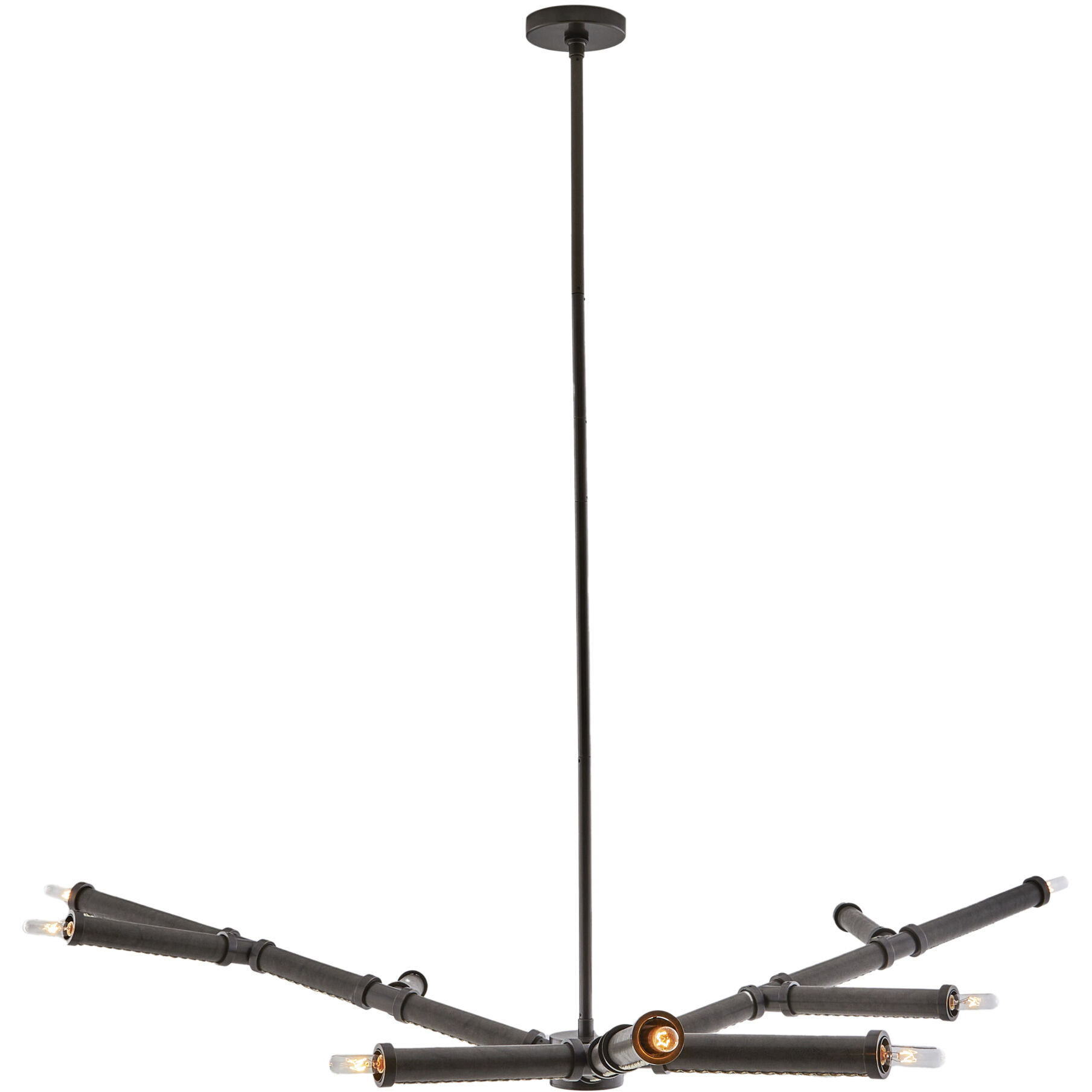 Paden 9 Light 56 inch Charcoal Chandelier Ceiling Light