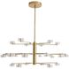 Glacielle 24 Light 54 inch Antique Brass Chandelier Ceiling Light